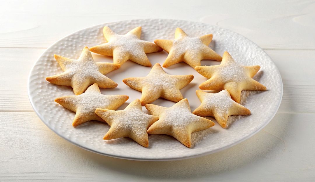 Teller mit Plätzchen in Sternform