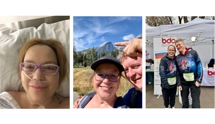 Von der Transplantation zurück ins Leben: Sandra Zumpfe reist gerne und engagiert sich beim Bund der Organtransplanierten Sandra Zumpfe nach ihrer Nierentransplantation im Krankenhaus, im Urlaub mit ihrem Mann und bei ihrem ehrenamtlichen Engagement beim Bund der Organtransplantierten